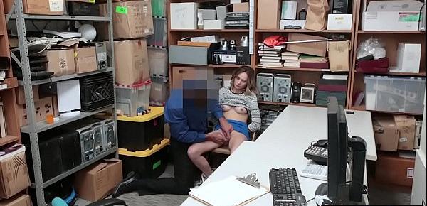  Cute blondie teen suspect punish fucked hard on CCTV